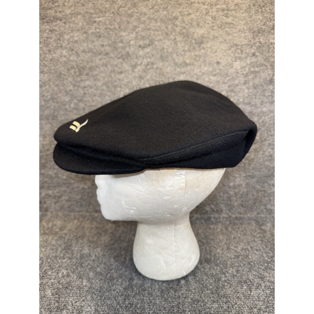 Vintage Reebok Black Newsboy Hat Men's Size Large Made USA Basketball Logo - Picture 2 of 7